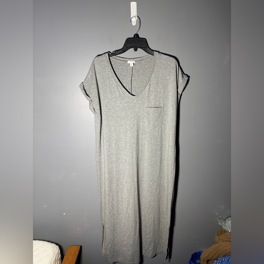 Cuyana Pima Cotton V-Neck Midi Dress Size XL - Picture 2 of 5